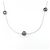 Collana Mikimoto Jewels In Motion in oro bianco Au750, perla nera e diamante Argento