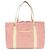 Bulgari Borsa Bvlgari Rosa e Crema in Pelle e Tela Crudo