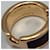 Hermès HERMES Olympe PM Leather Band Ring Yellow Dark brown  - view 8