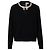 Valentino Schwarzer Wollpullover mit Perlenbesatz und Schleife
