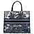 Borsa a mano Christian Dior in tela blu navy - vista 3