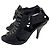 Burberry Sandali con tacco con lacci in pelle nera EU 37 Nero