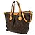 Bolso Louis Vuitton Palermo Monogram Canvas PM Castaño - vista 2