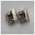 Orecchini a clip Chanel Coco Mark Monotone Square Nero Argento Bianco  - vista 4