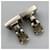 Orecchini a clip Chanel Coco Mark Monotone Square Nero Argento Bianco  - vista 6