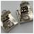 Orecchini a clip Chanel Coco Mark Monotone Square Nero Argento Bianco  - vista 8