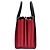 Borsa a mano Bibliotheque in pelle Saffiano Prada Nero Rosso - vista 3
