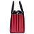 Borsa a mano Bibliotheque in pelle Saffiano Prada Nero Rosso - vista 4