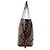 Borsa a tracolla Louis Vuitton Neverfull MM Damier Marrone - vista 3