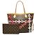 Borsa Tote Louis Vuitton Monogram Bayprint Neverfull MM Marrone Rosa - vista 12