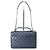 Borsa Chanel in pelle matelassé blu navy - vista 2