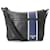 Borsa a tracolla Prada in pelle nera e blu Nero - vista 2