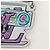 LOUIS VUITTON Monogram Comics Key Holder Purple MP3456 LV Auth 182056M Lila - Ansicht 4