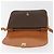 Céline Borsa a Spalla CELINE Macadam Canvas PVC Pelle Marrone Oro Auth 182863 D'oro - vista 10