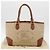 Bolso Tote BURBERRY de lona beige y oro Auth 182423 Dorado - vista 12