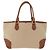 Bolso Tote BURBERRY de lona beige y oro Auth 182423 Dorado - vista 2