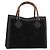 Borsa Tote GUCCI Bamboo in scamosciato nero e oro 002 1186 0260 Auth 180122 D'oro