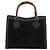 Borsa Tote GUCCI Bamboo in scamosciato nero e oro 002 1186 0260 Auth 180122 D'oro - vista 13
