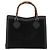 Borsa Tote GUCCI Bamboo in scamosciato nero e oro 002 1186 0260 Auth 180122 D'oro - vista 2