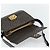 Céline CELINE Borsa Macadam Canvas Horse Carriage in PVC e pelle nera e oro Auth 182778V Nero D'oro - vista 10