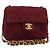 CHANEL Matelasse Chain Shoulder Bag Cotton Bordeaux Gold CC Auth 171294 D'oro Bordò