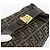 FENDI Zucca Canvas Vanity Hand Bag Black Brown Auth 181720 Marrone Nero - vista 6