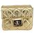 CHANEL Matelasse 2.55 Pouch Pelle Oro CC Auth 181679SM D'oro - vista 13