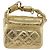 CHANEL Matelasse 2.55 Pouch Pelle Oro CC Auth 181679SM D'oro - vista 2