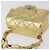 CHANEL Matelasse 2.55 Pouch Pelle Oro CC Auth 181679SM D'oro - vista 6
