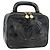 CHANEL COCO Mark Vanity Hand Bag Patent leather Black Gold CC Auth 181661 Schwarz Golden