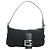 Borsa a tracolla FENDI Mamma Baguette in cotone nero e argento Auth 182029SAM