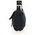 Borsa a tracolla FENDI Mamma Baguette in cotone nero e argento Auth 182029SAM - vista 3