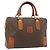 Céline Borsa CELINE Macadam Canvas PVC Pelle Marrone Oro Auth 182072A D'oro