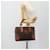 Céline Borsa CELINE Macadam Canvas PVC Pelle Marrone Oro Auth 182072A D'oro - vista 22