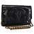 CHANEL COCO Mark Chain Shoulder Bag Patent leather Black Gold CC Auth 181676A Nero D'oro