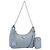 PRADA Re-Edition Shoulder Bag Nylon Blue Silver Auth ka4501A Silvery
