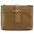 Céline Borsa a Spalla CELINE Macadam Canvas PVC Pelle Beige Oro Auth 182451 D'oro - vista 13