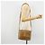 Céline Borsa a Spalla CELINE Macadam Canvas PVC Pelle Beige Oro Auth 182451 D'oro - vista 24