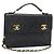 CHANEL Matelasse 23 Double Turn Lock Chain Lamb Skin 2way CC Auth 181941SAV Nero D'oro
