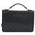 CHANEL Matelasse 23 Double Turn Lock Chain Lamb Skin 2way CC Auth 181941SAV Nero D'oro - vista 2