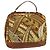 Borsa Salvatore Ferragamo in tela khaki e oro Auth BA13119 D'oro Cachi
