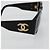 Occhiali da sole CHANEL plastica Nero CC Auth BA13228 - vista 8