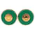 Hermès Orecchini HERMES Serie Leather metal Green Auth BA12999V Verde  - vista 13