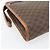 Céline Clutch CELINE in tela Macadam PVC Pelle Marrone Oro Auth ka4489 D'oro - vista 16