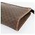 Céline Clutch CELINE in tela Macadam PVC Pelle Marrone Oro Auth ka4489 D'oro - vista 7