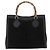GUCCI Bamboo Tote Bag Wildleder Schwarz Gold 002 2865 0260 Auth 180218 Golden - Ansicht 13