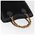 GUCCI Bamboo Tote Bag Wildleder Schwarz Gold 002 2865 0260 Auth 180218 Golden - Ansicht 6