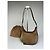 Vintage Loewe Wildleder-Schultertasche Beige Braun - Ansicht 2