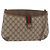 Bolsa GUCCI GG Supreme Web Sherry Line PVC Bege Ouro 904 02 026 Auth BA12949 Dourado