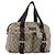 Borsa GUCCI GG Supreme in PVC Beige Silver 140959 Auth ka4521 Argento